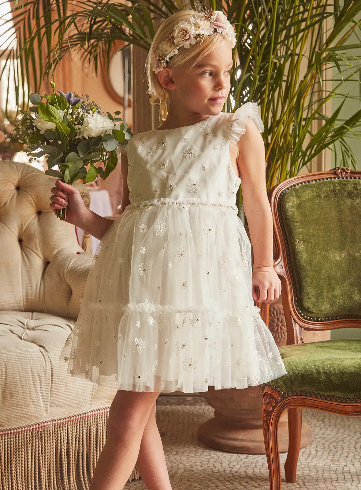 ROBE ÉCRUE FLEURIE - dès 39,99€